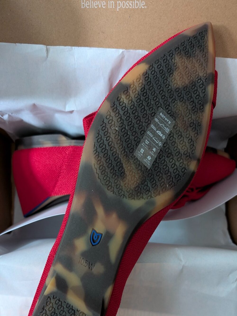 Rothy's The Bow Point II - Cupid Size 10.5W - Picture 3 of 5